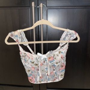TIKTOK VIRAL VICTORIA’S SECRET FLORAL CORSET TOP